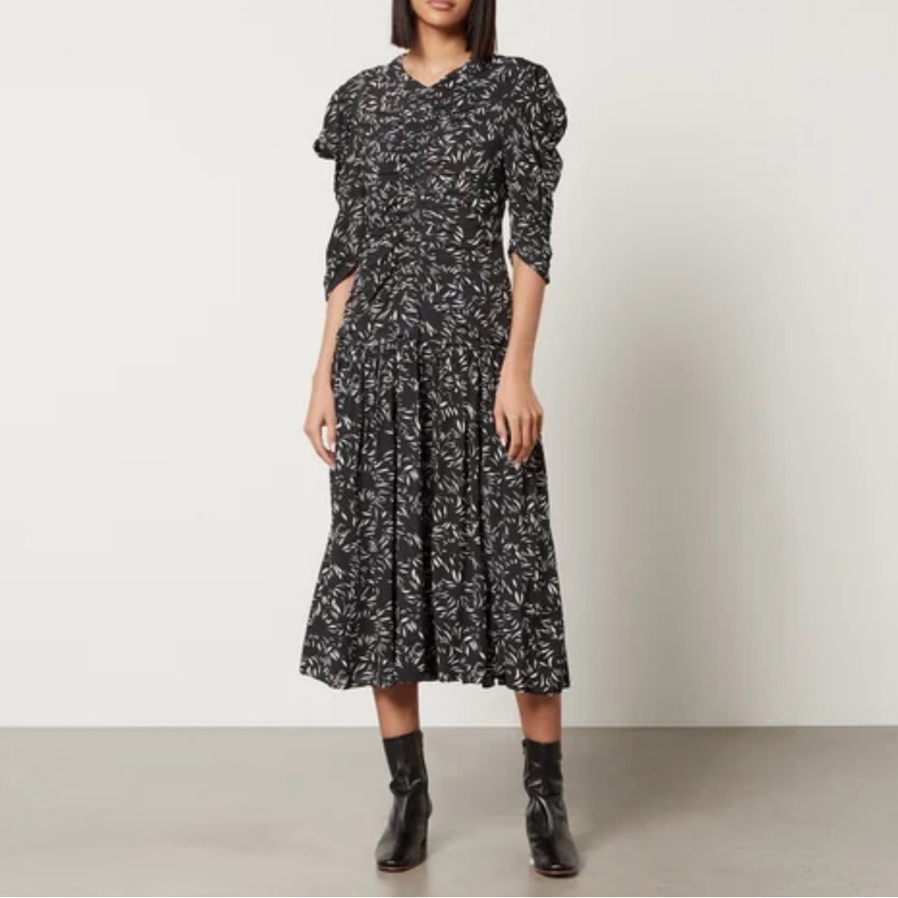 Proenza Schouler NEW Printed Crepe De Chine Dress Size 6 $1,090.00